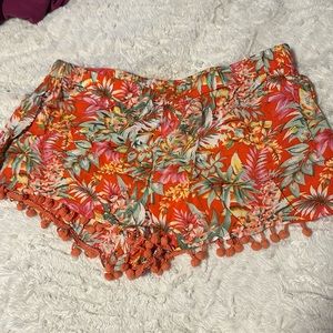 Tropical L Dani Collection PomPom Shorts